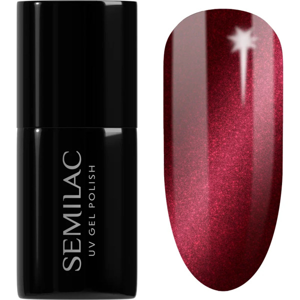  Semilac Uv Hybrid Silk Effect Hybrydowy Lakier Do Paznokci Z Użyciem Lampy Uv / Led Odcień 467 Red Candle Flash 7 Ml 