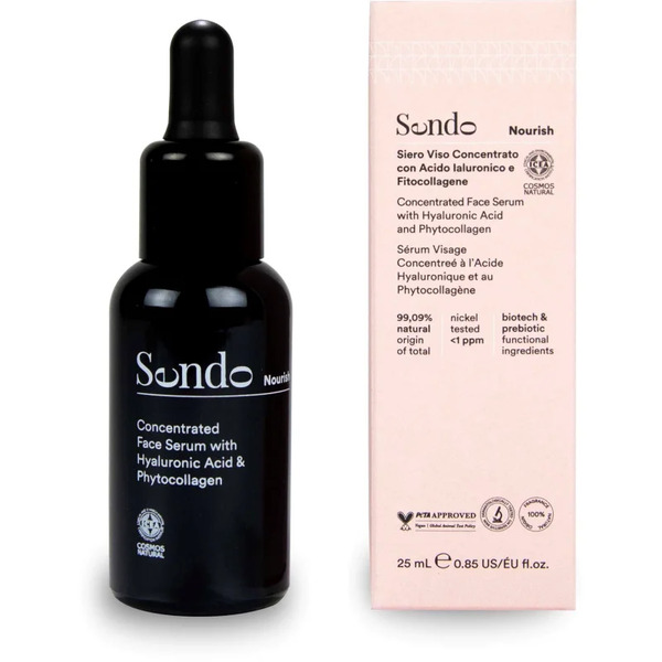  Sendo Nourish Concentrated Face Serum With Hyaluronic Acid & Phytocollagen Koncentrat Z Kwasem Hialuronowym I Fitokolagenem 25 Ml 