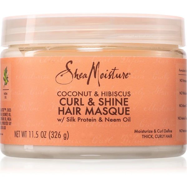  Shea Moisture Coconut & Hibiscus Curl & Shine Maska Intensywnie Pielęgnująca Do Włosów Kręconych 326 G 