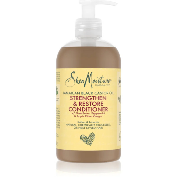  Shea Moisture Jamaican Black Castor Oil Strengthen & Restore Odżywka Wzmacniająco-odnawiająca Szampon Do Zmęczonych Włosów I Skóry Głowy 384 Ml 