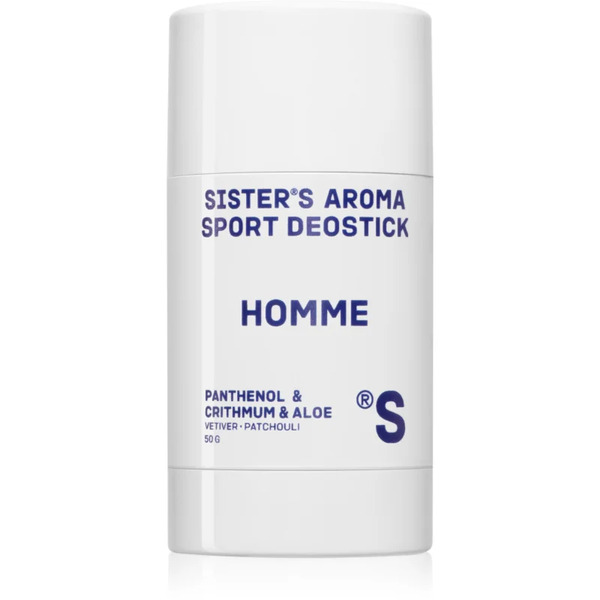  Sister's Aroma Homme Sport Deostick Dezodorant W Sztyfcie Przeciw Nieprzyjemnym Zapachom I Poceniu Dla Mężczyzn 50 G 