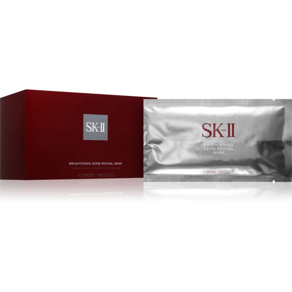  Sk-ii Brightening Derm Revival Mask Maseczka Nawilżająca I Rozświetlająca Z Niacynamidem Do Każdego Rodzaju Skóry 10 Szt. 