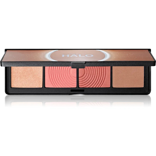  Smashbox Halo Sculpt + Glow Face Palette Paleta Rozświetlaczy I Róży Do Policzków Odcień Back To Cali 15,7 G 