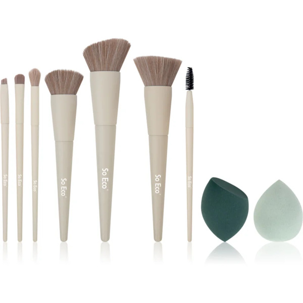  So Eco Exclusive Brush & Sponge Set Complexion Sponge Zestaw Pędzli 