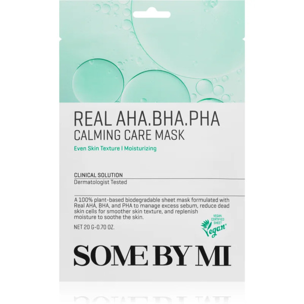  Some By Mi Clinical Solution Aha∙bha∙pha Calming Care Mask Maska łagodząca W Płacie Do Skóry Problemowej 20 G 