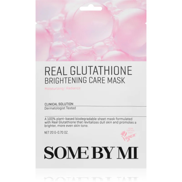  Some By Mi Clinical Solution Glutathione Brightening Care Mask Maska Rozświetlająca W Płacie Do Ujednolicenia Kolorytu Skóry 20 G 