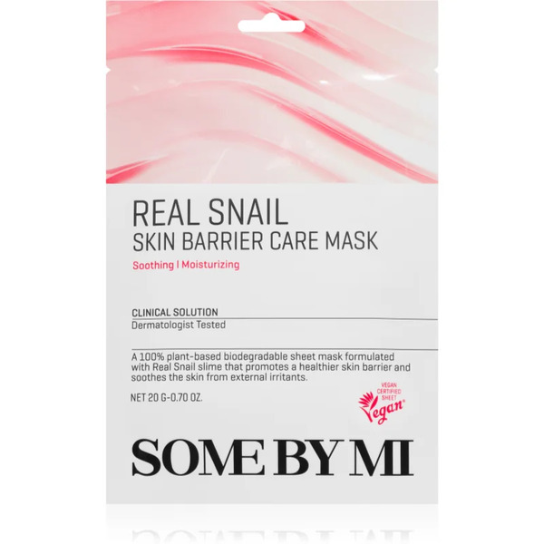  Some By Mi Clinical Solution Snail Skin Barrier Care Mask Maska Wzmacniająca W Płacie Regenerująca I Odnawiająca Skórę 20 G 