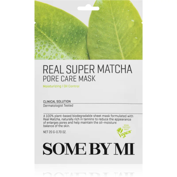 Some By Mi Clinical Solution Super Matcha Pore Care Mask Maska Pielęgnująca W Płacie Do ściągnięcia Porów I Nadania Skórze Matowego Wyglądu 20 G 