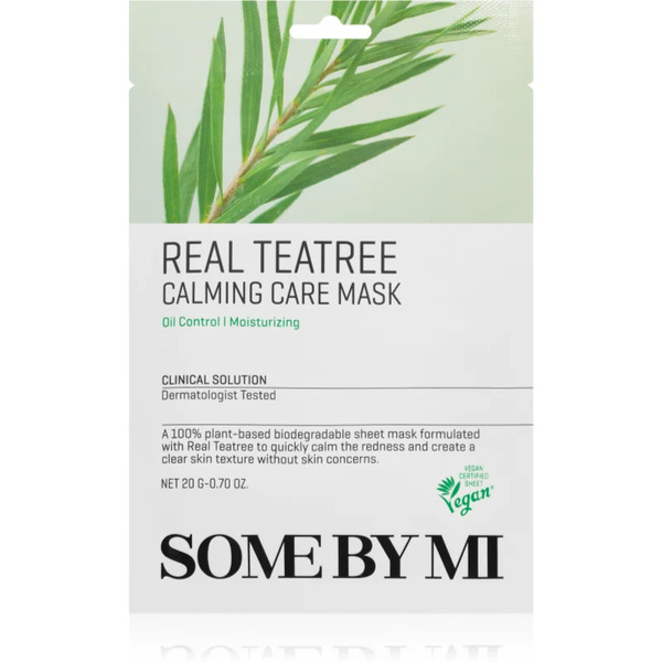  Some By Mi Clinical Solution Teatree Calming Care Mask Maska łagodząca W Płacie Do Skóry Z Problemami 20 G 