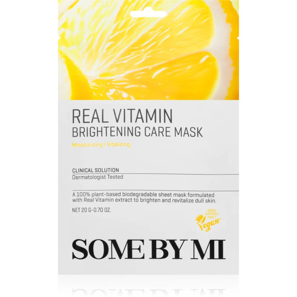  Some By Mi Clinical Solution Vitamin Brightening Care Mask Maska Rozświetlająca W Płacie O Działaniu Przeciwutleniającym 20 G 