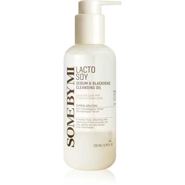  Some By Mi Lacto Soy Sebum & Blackhead Cleansing Oil Delikatny Olejek Oczyszczający Dla Cery Wrażliwej 200 Ml 