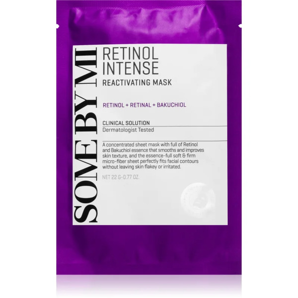  Some By Mi Retinol Intense Reactivating Mask Maseczka Przeciwzmarszczkowa W Płachcie Do Skóry Dojrzałej 22 G 