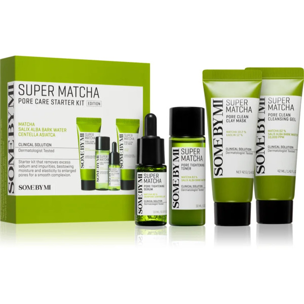  Some By Mi Super Matcha Pore Care Starter Kit Zestaw Upominkowy Do ściągnięcia Porów I Nadania Skórze Matowego Wyglądu 