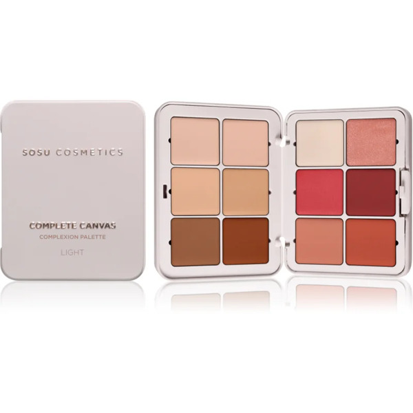  Sosu Cosmetics Complete Canvas Complexion Palette Paleta Wielofunkcyjna Do Twarzy Odcień Light 26.4 G 