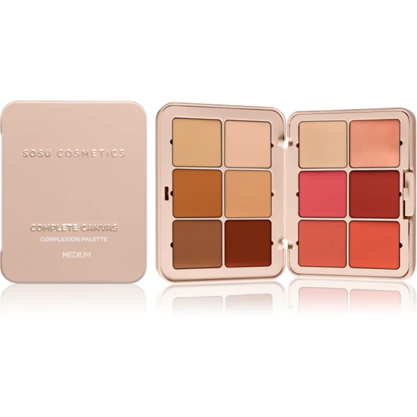  Sosu Cosmetics Complete Canvas Complexion Palette Paleta Wielofunkcyjna Do Twarzy Odcień Medium 26.4 G 