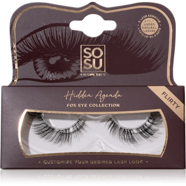 Sosu Cosmetics Hidden Agenda Fox Eye Collection Sztuczne Rzęsy Odcień Flirty 1 Szt. 