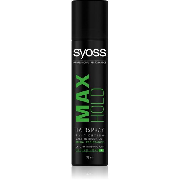  Syoss Max Hold Lakier Do Włosów Bardzo Mocno Utrwalający Mini 75 Ml 