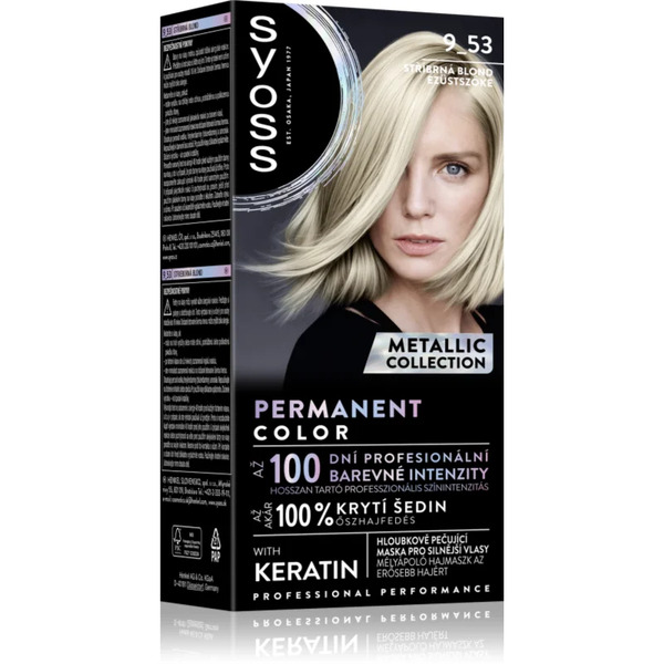 Syoss Permanent Color Metallic Collection Trwała Farba Do Włosów Odcień 9-53 Silver Blush 1 Szt. 