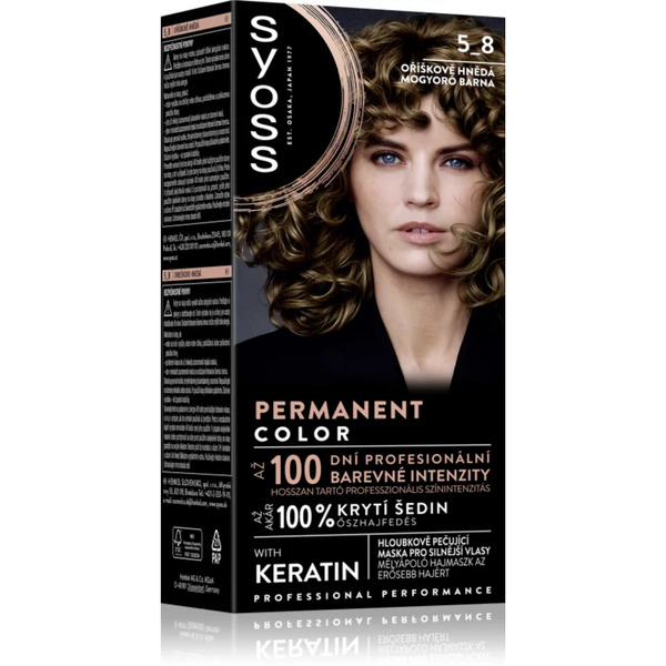  Syoss Permanent Color Trwała Farba Do Włosów Odcień 5_8 Hazelnut Brown 1 Szt. 