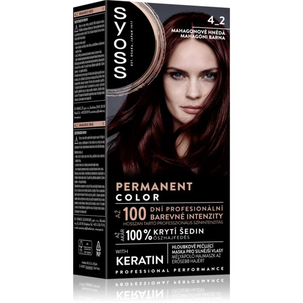  Syoss Permanent Color Trwała Farba Do Włosów Odcień 4_2 Mahogany Red 1 Szt. 