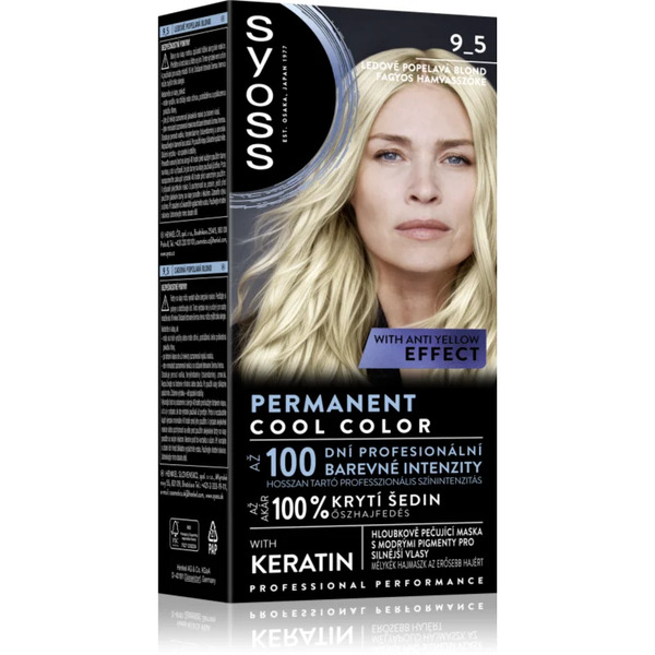  Syoss Permanent Cool Color Trwała Farba Do Włosów O Chłodnym Odcieniu Odcień 9_5 Frozen Pearl Blonde 1 Szt. 