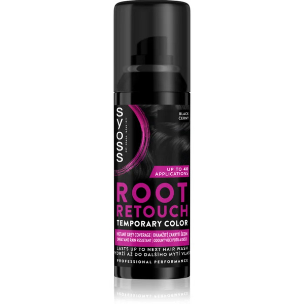  Syoss Root Retoucher Tonująca Farba Na Odrosty W Sprayu Odcień Black 120 Ml 