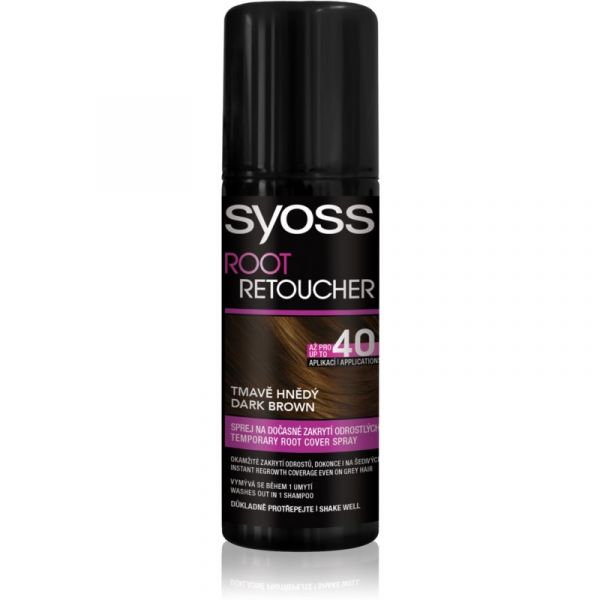  Syoss Root Retoucher Tonująca Farba Na Odrosty W Sprayu Odcień Dark Brown 120 Ml 