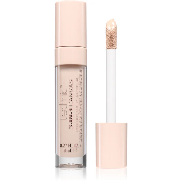 Technic Cosmetics 3-in-1 Canvas Długotrwały Korektor Odcień Porcelain 8 Ml 