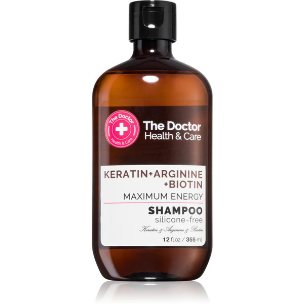  The Doctor Keratin + Arginine + Biotin Maximum Energy Szampon Keratynowy Do Wzmocnienia Włosów I Nadania Im Większego Połysku 355 Ml 