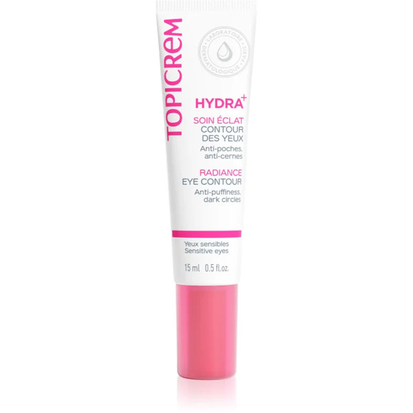 Topicrem Uh Face Hydra+ Radiance Eye Contour Rozjaśniający Krem Pod Oczy Przeciw Cieniom Pod Oczami 15 Ml 