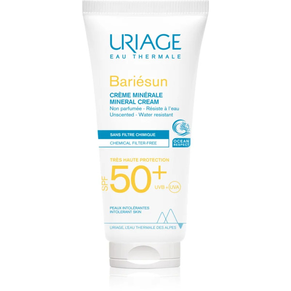  Uriage Bariésun Mineral Cream Spf 50+ Mineralny Krem Ochronny Do Twarzy I Ciała Spf 50+ Wodoodporny 100 Ml 