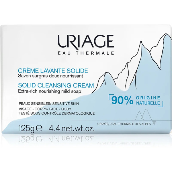  Uriage Hygiène Solid Cleansing Cream Delikatny Krem Oczyszczający Z Wodą Termalną Z Francouzských Alp 125 G 