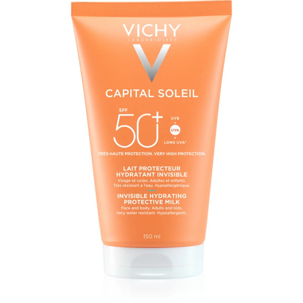  Vichy Capital Soleil Invisible Hydrating Protective Milk Mleczko Ochronne Do Twarzy I Ciała Spf 50+ 150 Ml 
