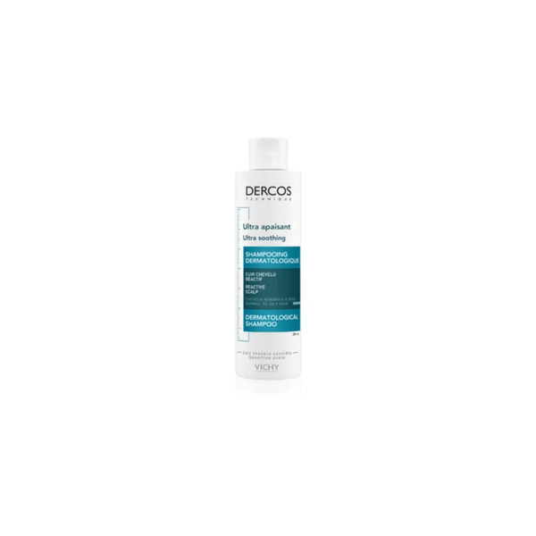  Vichy Dercos Ultra Soothing Szampon łagodzący Do Włosów Normalnych, Przetłuszczających Się I Wrażliwej Skóry Głowy 200 Ml 