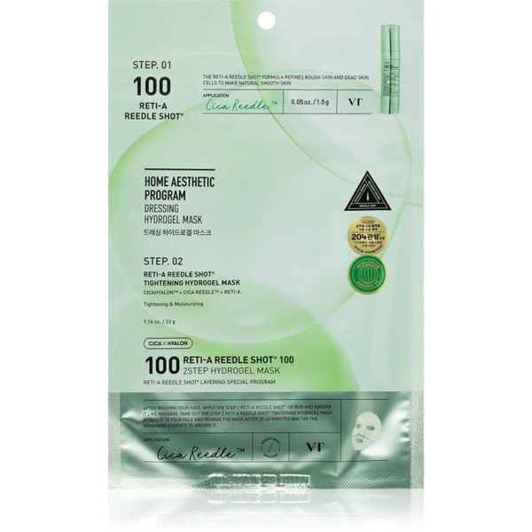  Vt Cosmetics Cica Reti-a Reedle Shot 100 2step Hydrogel Mask Maska Hydrożelowa O Intensywnym Działaniu Do Wygładzenia Skóry I Zmniejszenia Porów 34.5 