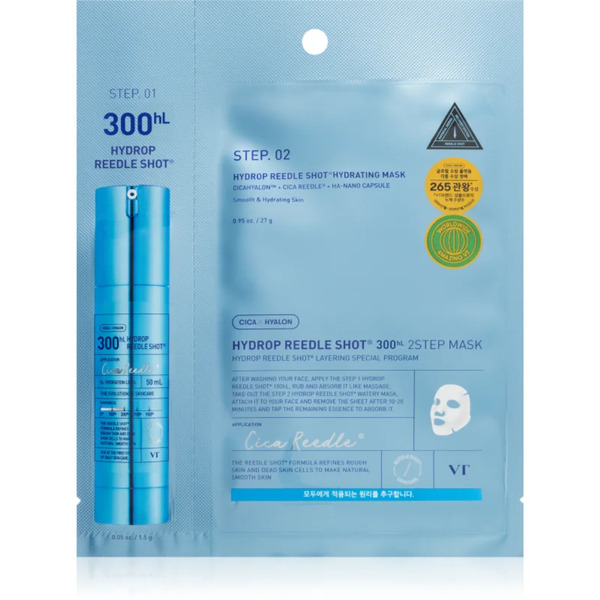  Vt Cosmetics Hydrop Reedle Shot 300hl Intensywna Maska Nawilżająca Do Dwufazowej Pielęgnacji Skóry 28.5 G 