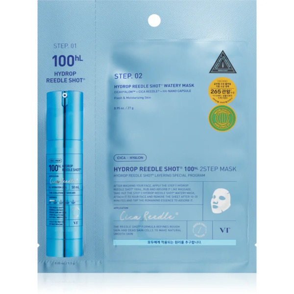  Vt Cosmetics Hydrop Reedle Shot 100hl 2 Step Mask Intensywna Maska Nawilżająca Do Dwufazowej Pielęgnacji Skóry 28.5 G 
