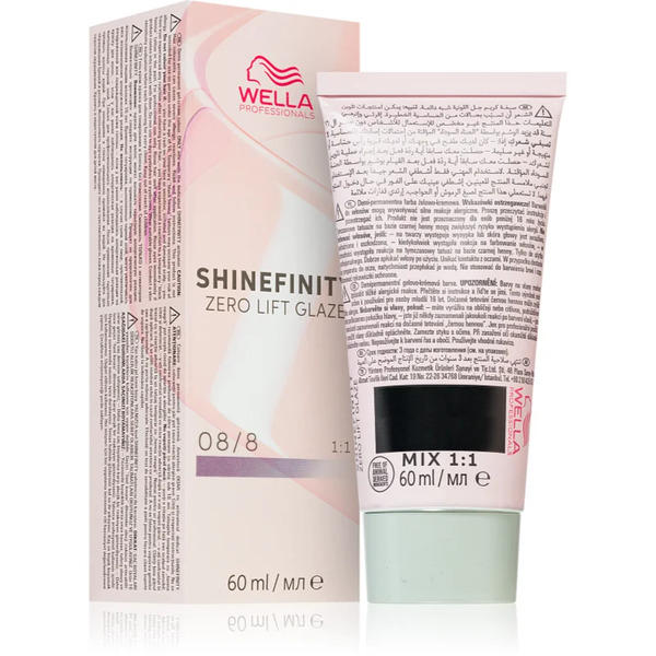  Wella Professionals Shinefinity Zero Lift Glaze Demi-permanentna Farba Do Włosów Odcień 08/8 - Blue Pearl 60 Ml 