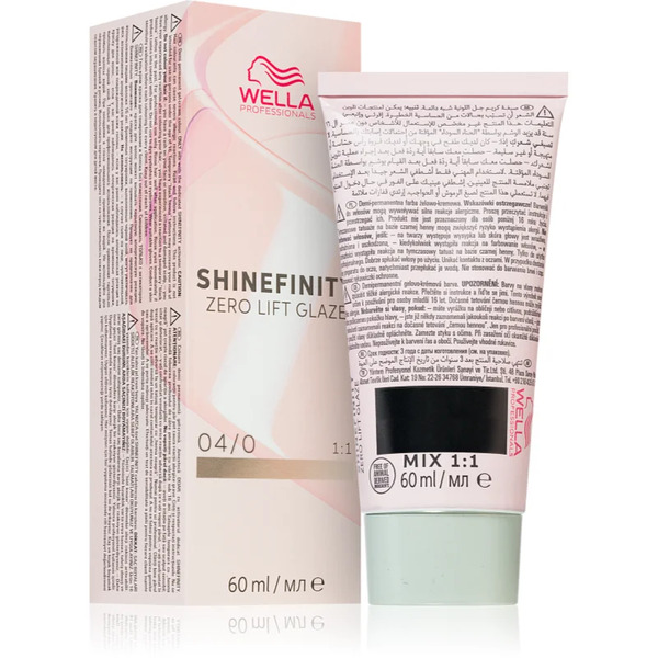  Wella Professionals Shinefinity Zero Lift Glaze Demi-permanentna Farba Do Włosów Odcień 04/0 - Natural Espresso 60 Ml 