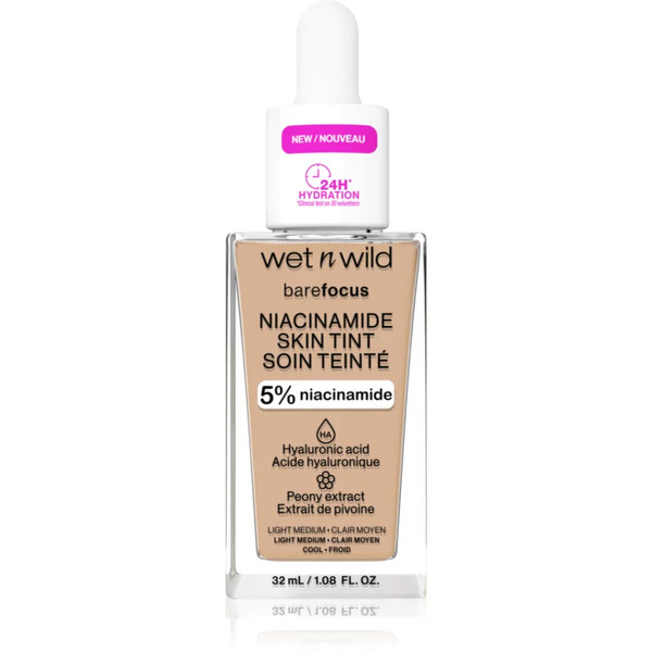  Wet N Wild Barefocus Niacinamide Skin Tint Lekki Podkład Nawilżający Odcień Light Medium (cool) 32 Ml 
