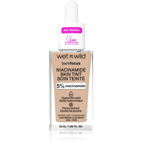  Wet N Wild Barefocus Niacinamide Skin Tint Lekki Podkład Nawilżający Odcień Natural Light (cool) 32 Ml 