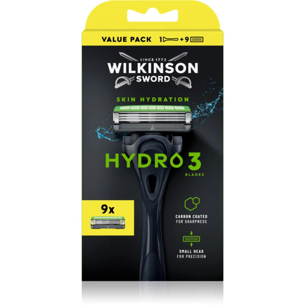  Wilkinson Sword Hydro3 Golarka + Głowice Zapasowe 8 Szt. 