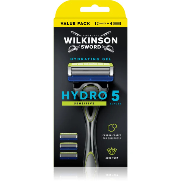  Wilkinson Sword Hydro5 Sensitive Golarka + Głowice Zapasowe 4 Szt. 