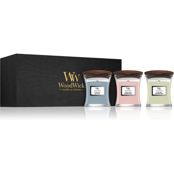  Woodwick Evening Onyx & Solar Ylang & Coastal Sunset Zestaw Upominkowy Z Drewnianym Knotem (gift Box) 1 Szt. 