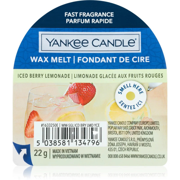  Yankee Candle Iced Berry Lemonade Wosk Do Aromaterapii 22 G 