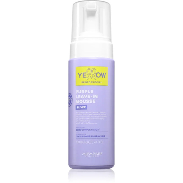  Yellow Professional Silver Purple Leave-in Mousse Pianka Do Włosów Neutralizująca żółtawe Odcienie 160 Ml 