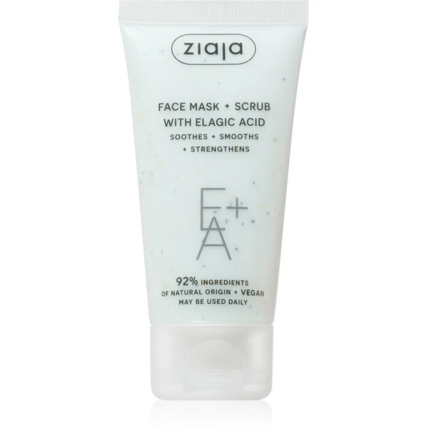  Ziaja Face Mask + Scrub With Elagic Acid Maska Peelingująca 55 Ml 