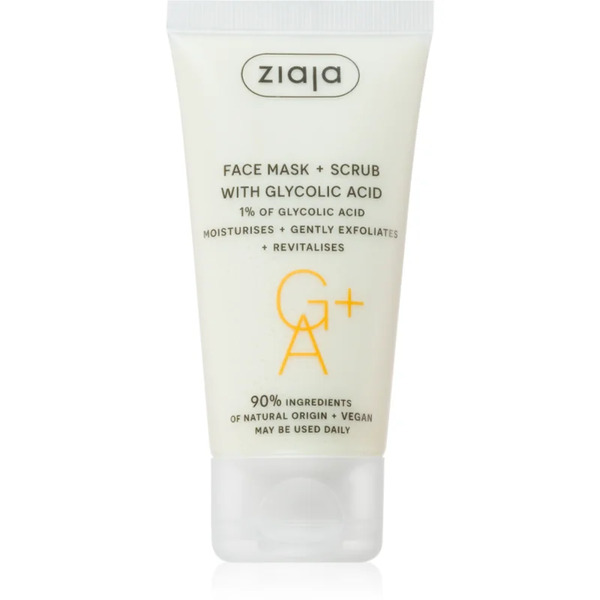  Ziaja Face Mask + Scrub With Glycolic Acid Maska Peelingująca 55 Ml 