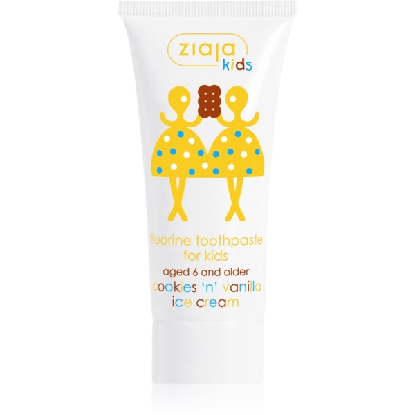  Ziaja Maziajki Cookies 'n' Vanilla Ice Cream Pasta Do Zębów Z Fluorem Dla Dzieci 6+ Zęby Mleczne I Zęby Stałe 50 Ml 