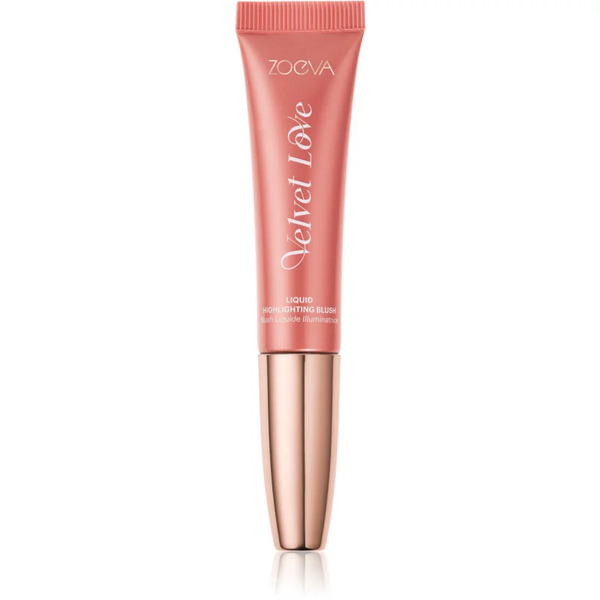  Zoeva Velvet Love Liquid Highlighting Blush Róż W Płynie Z Efektem Rozświetlającym Odcień Peach Nectar 13 Ml 